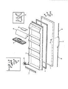 Fresh Food Door parts for Magic Chef Side-By-Side Refrigerator RC20LA-2AD-BU01A from AppliancePartsPros.com