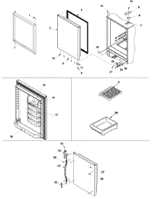 Refrigerator Door parts for Maytag Bottom-Mount Refrigerator PBB1951GRQ-PPBB1951GC0 from AppliancePartsPros.com