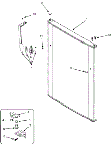 Fresh Food Outer Door parts for Maytag Top-Mount Refrigerator GT1887PEKW from AppliancePartsPros.com