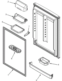 Fresh Food Inner Door parts for Maytag Top-Mount Refrigerator GT1887PEKW from AppliancePartsPros.com