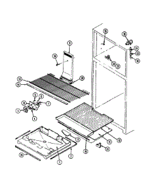 Freezer Compartment parts for Maytag Top-Mount Refrigerator RBE214RFV-DD53A from AppliancePartsPros.com