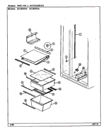 Shelves & Accessories (Rc203pda / Ds06a) (Rc203pda / Ds10a) (Rc203pdv / Ds05a) (Rc203pdv / Ds09a) parts for Magic Chef Side-By-Side Refrigerator RC203PDA-DS09A from AppliancePartsPros.com
