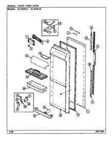 Fresh Food Door (Rc203pda / Ds06a) (Rc203pda / Ds10a) (Rc203pdv / Ds05a) (Rc203pdv / Ds09a) parts for Magic Chef Side-By-Side Refrigerator RC203PDA-DS09A from AppliancePartsPros.com