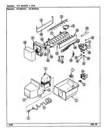 Ice Maker & Bin (Rc203pda / Ds06a) (Rc203pda / Ds10a) (Rc203pdv / Ds05a) (Rc203pdv / Ds09a) parts for Magic Chef Side-By-Side Refrigerator RC203PDA-DS09A from AppliancePartsPros.com