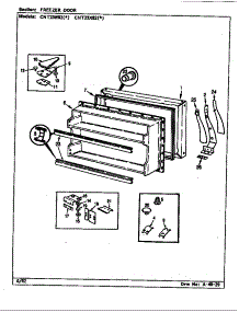 Freezer Door parts for Maytag Top-Mount Refrigerator CNT23W82-BF92A from AppliancePartsPros.com