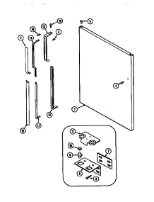 Fresh Food Outer Door parts for Maytag Top-Mount Refrigerator MTF2155BRN from AppliancePartsPros.com