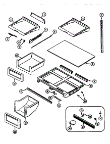 Shelves And Accessories parts for Maytag Top-Mount Refrigerator MTF2155BRN from AppliancePartsPros.com