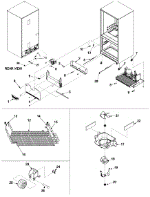 Evaporator Area & Rollers parts for Maytag Bottom-Mount Refrigerator PBB2255GEB-PPBB2255GB0 from AppliancePartsPros.com