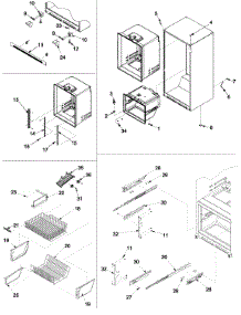 Interior Cabinet & Freezer Shelving parts for Maytag Bottom-Mount Refrigerator PBB2255GEB-PPBB2255GB0 from AppliancePartsPros.com