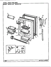 Fresh Food Door (Rb21ka4af / Bg76c) (Rb21ka4af / Cg78a) (Rb21kn4af / Bg75c) (Rb21kn4af / Cg77a) parts for Magic Chef Top-Mount Refrigerator RB21KN4AF/BG76C from AppliancePartsPros.com