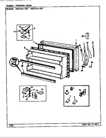 Freezer Door parts for Magic Chef Top-Mount Refrigerator RB21KN4AF/BG76C from AppliancePartsPros.com