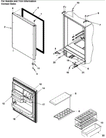 Refrigerator Door parts for Maytag Bottom-Mount Refrigerator SK590-2-PSK590200W0 from AppliancePartsPros.com