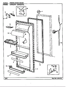 Fresh Food Door (Cdns22v9 / Br35e) (Cdns22v9 / Br35f) (Cdns22v9 / Br36e) (Cdns22v9 / Br36f) (Cdns22v9a / Br35e) parts for Maytag Refrigerator CDNS22V9/BR36F from AppliancePartsPros.com