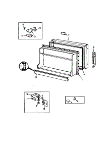 Freezer Door parts for Magic Chef Top-Mount Refrigerator RB15MN-0A/CG06B from AppliancePartsPros.com