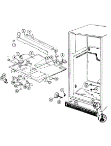 Fresh Food Compartment parts for Magic Chef Top-Mount Refrigerator RB19KA-2AD-BL52A from AppliancePartsPros.com