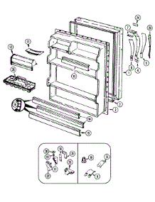 Fresh Food Door parts for Magic Chef Top-Mount Refrigerator RB19KA-2AD-BL52A from AppliancePartsPros.com