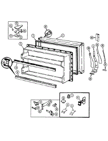 Freezer Door parts for Magic Chef Top-Mount Refrigerator RB214RFV/DG79A from AppliancePartsPros.com