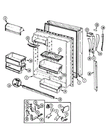 Fresh Food Door parts for Magic Chef Top-Mount Refrigerator RB214RFV/DG79A from AppliancePartsPros.com