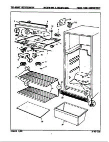 Fresh Food Compartment parts for Magic Chef Top-Mount Refrigerator RB15FA-0AAL/7C11B from AppliancePartsPros.com