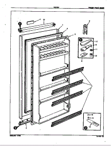Fresh Food Door parts for Maytag Refrigerator RC12H/E7S01 from AppliancePartsPros.com