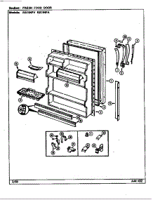 Fresh Food Door parts for Magic Chef Refrigerator RB194PA/DE75A from AppliancePartsPros.com