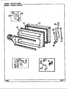 Freezer Door (Rb194pa / De76a) (Rb194pv / De75a) parts for Magic Chef Refrigerator RB194PA/DE75A from AppliancePartsPros.com