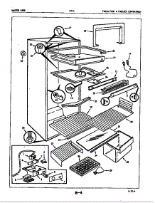 Fresh Food & Freezer Compartment parts for Maytag Refrigerator RT11S/86T00 from AppliancePartsPros.com