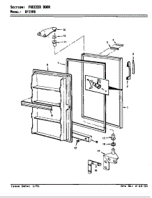 Freezer Door parts for Maytag Refrigerator DF15HG/W5ZUC from AppliancePartsPros.com