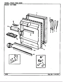 Fresh Food Door parts for Maytag Refrigerator GNT15M82/CF15A from AppliancePartsPros.com