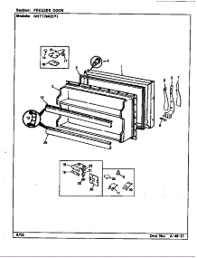 Freezer Door parts for Maytag Refrigerator GNT17M42/BF36B from AppliancePartsPros.com