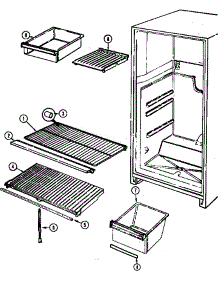 Shelves & Accessories parts for Maytag Refrigerator GT19X4XV/DF66A from AppliancePartsPros.com
