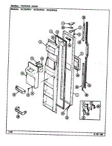 Freezer Door (Rc224pda / Ds33a) (Rc224pda / Ds32a) (Rc224pda / Ds34a) (Rc224pdk / Ds32a) (Rc224pdk / Ds33a) parts for Magic Chef Refrigerator RC224PDA/DS32A from AppliancePartsPros.com
