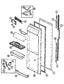 Fresh Food Door parts for Maytag Refrigerator GS20X7D3V/DP09A from AppliancePartsPros.com