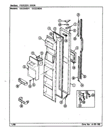 Freezer Door parts for Maytag Refrigerator GS22X8DV-DR33A from AppliancePartsPros.com