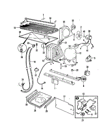 Unit parts for Magic Chef Top-Mount Refrigerator RB17EN-1A/5C42A from AppliancePartsPros.com