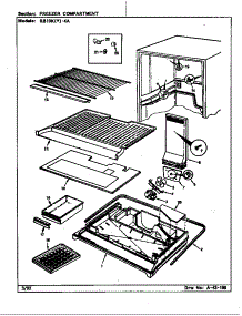 Freezer Compartment (Rb19ka-4A / Bg64a) (Rb19ka-4A / Bg65a) (Rb19kn-4A / Bg64a) (Rb19kn-4A / Bg65a) parts for Magic Chef Top-Mount Refrigerator RB19KY-4A/BG64A from AppliancePartsPros.com