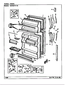 Doors parts for Magic Chef Top-Mount Refrigerator RB19KY-4A/BG64A from AppliancePartsPros.com