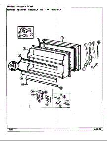 Freezer Door (Rb171pa / Dg23a) (Rb171pla / Dg24a) (Rb171plw / Dg22a) (Rb171pw / Dg21a) parts for Magic Chef Top-Mount Refrigerator RB171PA/DG21A from AppliancePartsPros.com