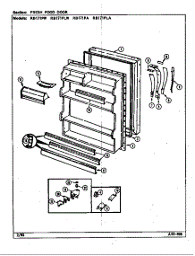 Fresh Food Door (Rb171pa / Dg23a) (Rb171pla / Dg24a) (Rb171plw / Dg22a) (Rb171pa / Dg21a) (Rb171pla / Dg22a) parts for Magic Chef Top-Mount Refrigerator RB171PA/DG21A from AppliancePartsPros.com