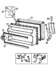 Freezer Door parts for Maytag Refrigerator HRNT23393A/DF99A from AppliancePartsPros.com