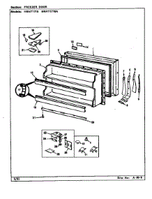 Freezer Door parts for Maytag Refrigerator HRNT1716A/BF33D from AppliancePartsPros.com