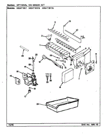 Optional Ice Maker Kit parts for Maytag Refrigerator HRNT1917H/CL53A from AppliancePartsPros.com