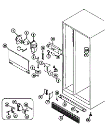 Fresh Food Compartment parts for Maytag Side-By-Side Refrigerator GS24X8D3V-DP83A from AppliancePartsPros.com