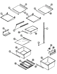 Shelves & Accessories parts for Maytag Side-By-Side Refrigerator GS24X8D3V-DP83A from AppliancePartsPros.com