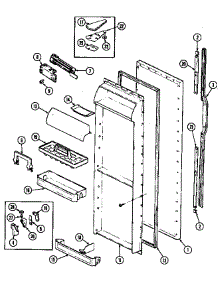 Fresh Food Door (Gs24x8da / Dr83a) (Gs24x8da / Dr83b) (Gs24x8da / Dr84a) (Gs24x8da / Dr84b) (Gs24x8dv / Dr83a) parts for Maytag Side-By-Side Refrigerator GS24X8DA-DR83B from AppliancePartsPros.com