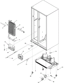 Evaporator Assy And Rollers parts for Maytag Side-By-Side Refrigerator SK535-2-PSK535062W from AppliancePartsPros.com