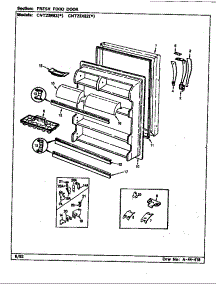 Fresh Food Door parts for Maytag Top-Mount Refrigerator CNT23X82-CF92A from AppliancePartsPros.com