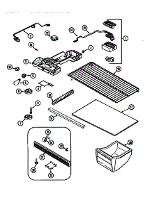 Fresh Food Compartment parts for Maytag Top-Mount Refrigerator MTM1742ZARW from AppliancePartsPros.com