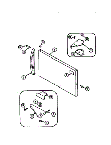 Freezer Outer Door parts for Maytag Top-Mount Refrigerator MTM1742ZARW from AppliancePartsPros.com