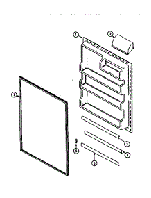 Fresh Food Inner Door parts for Maytag Top-Mount Refrigerator MTM1742ZARW from AppliancePartsPros.com
